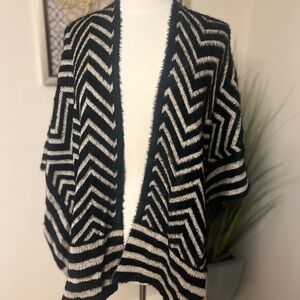 Black and Tan Chevron Winter Cape